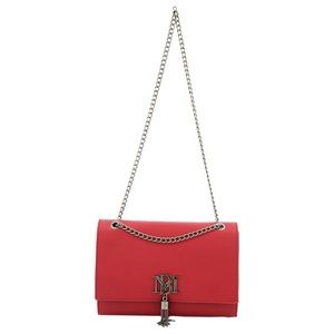 Badgley Mischka Monogram Metal Fringe Tassel Bag Purse Silver Chain Crossbody